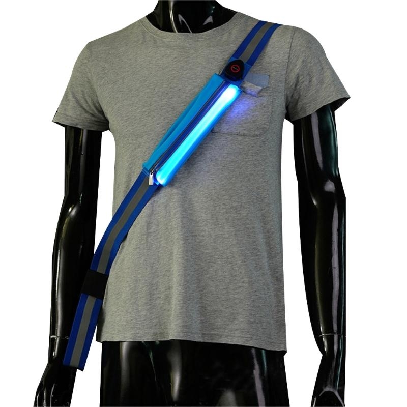 Running Gear Night - T3LB Hochsichtbare LED-Reflektor-Gürtelschärpe, wiederaufladbare LED-Leucht-Laufgürtel, Nachtlauf-Sicherheitsausrüstung