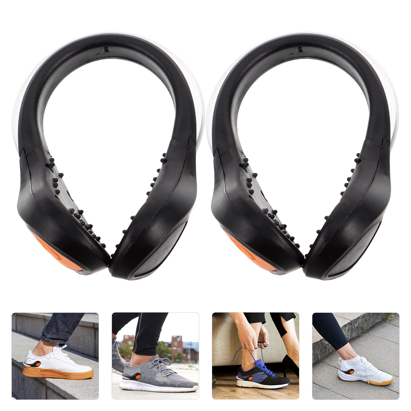 Running Gear Night - 2 Stück LED-Schuhclip-Leuchten, Nachtlauf-Ausrüstung, Blinkende Sicherheits-Schuhclips,