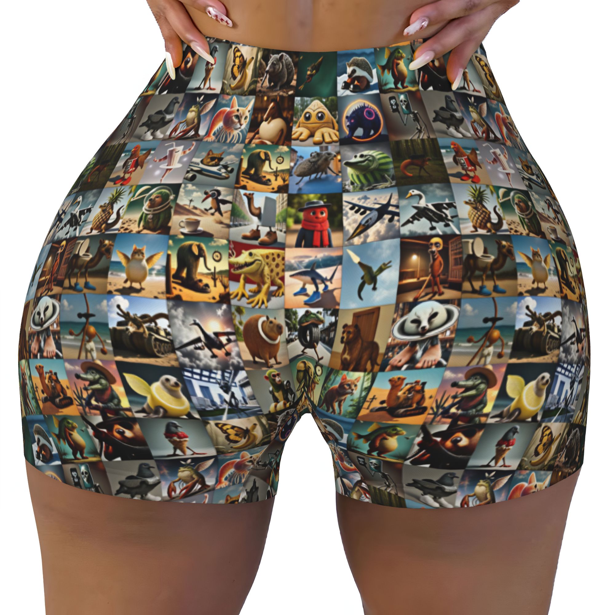 Running Gear Accessories - Maßgefertigte italienische Brainrot-Meme-Shorts für Damen, ideal
