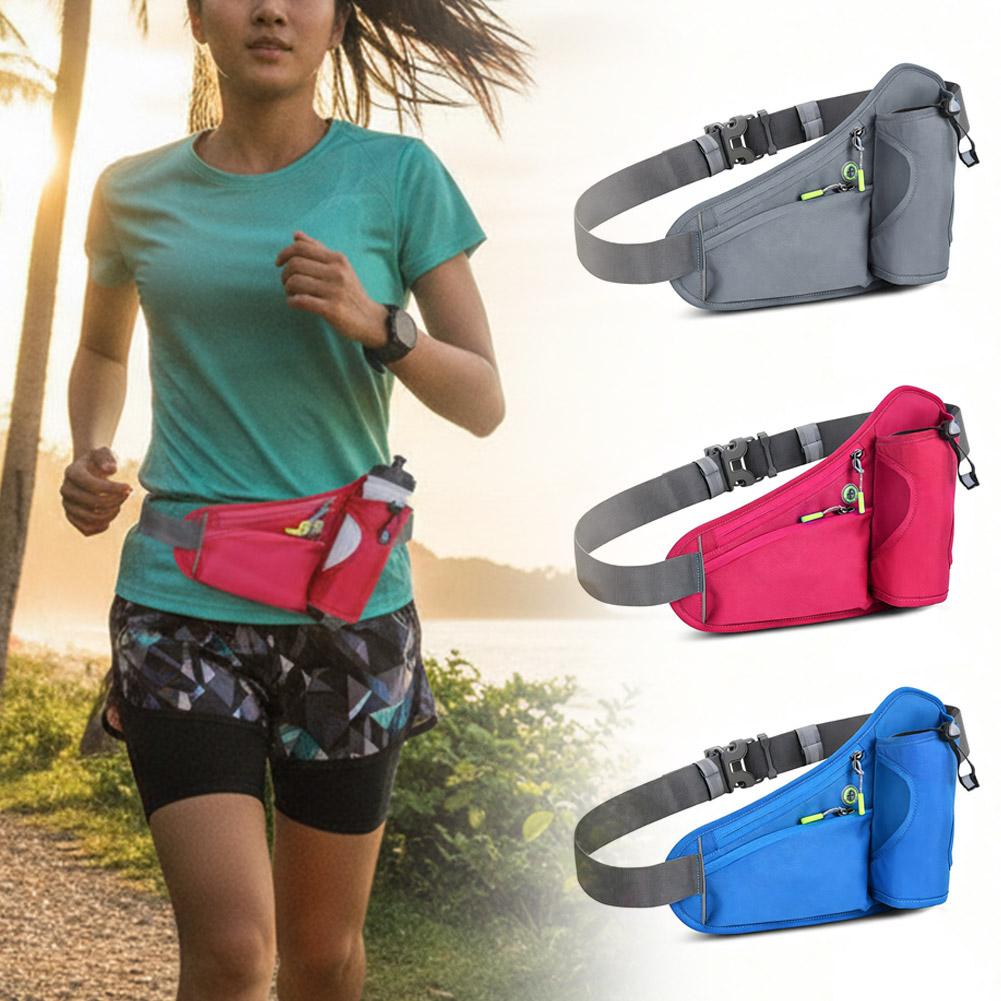 Running Belt Waist - Gürteltasche mit Wasserflaschenhalter, Umhängetasche mit Verlängerungsriemen,